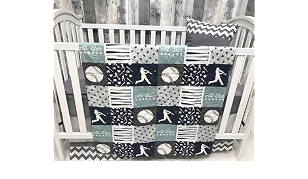 baseball themed crib bedding