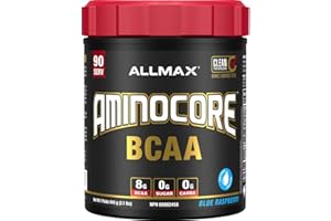 ALLMAX Nutrition Aminocore Bcaa - 8g Bcaas - 100% Pure Branch Chained Amino Acids - Gluten Free 945 gram Blue Raspberry