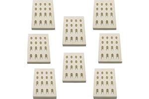 bbq777 8-Pack Ceramic Brick Flame Tamer, Grill Ceramic Briquettes Replacement Parts for Barbeques Galore Grand Turbo, Members Mark, Grand Turbo Grand Hall, Ceramic Radiant Heat Plate