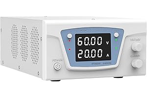 NANKADF DC Power Supply Variable, Bench Power Supply with Encoder knob, Adjustable Switching Power Supply with OCP Switch, Variable Power Supply with Output Enable/Disable Button (0-60V 0-20A)