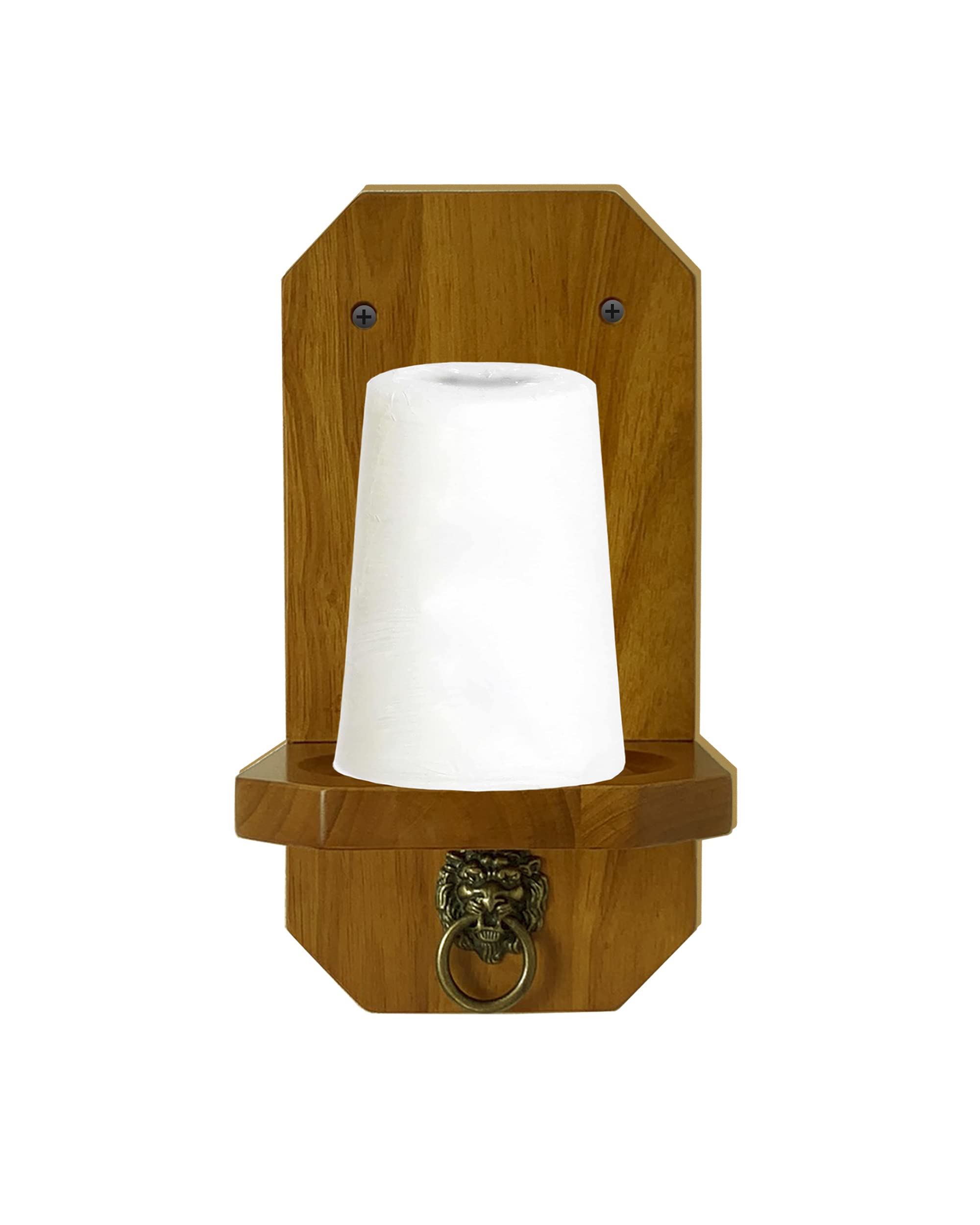 Photo 1 of GACCO BILLIARDS Wall Mounted Cone Chalk Holder, Pool Table Accessory, Solid Wood Hand Chalk Holder Finish in Classic Oak, Traditional Mahogany & Black. Not Included Cone Chalk (Classic Oak)