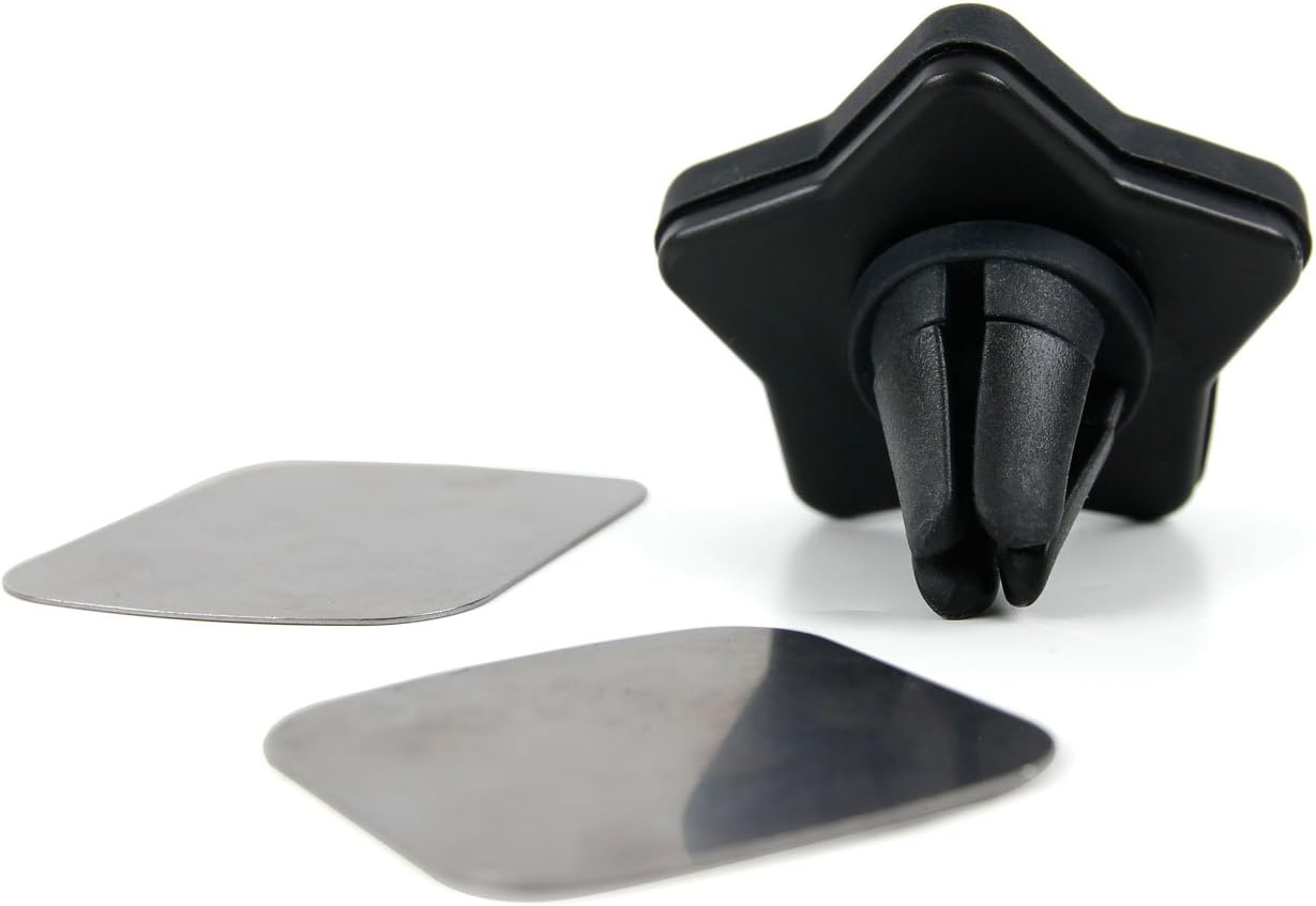 DURAGADGET Premium Quality in-Car Air Vent Mount with Magnetic Adhesive Pads & Flex Clamp for The New BLU Dash JR 4.0 K, Dash JR K, Life Play 2 Smartphone