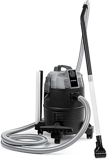 Waldbeck Lakeside Power Teichsauger - DryGo Edition, Poolsauger/Schlammsauger mit 1400W, Saugleistung: 18 kPa, HEPA-Filterbeutel, Bodenrollen, Handgriff, 4 Meter Stromkabel, 4 m Saugschlauch, grau