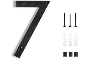 LUIETY 8 Inch House Numbers for Outside Modern | Large Floating Black House Numbers | Address Numbers/Door Garage Gate |911 Visibility Signage (7)