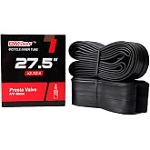 BWSHLF 27.5" /29" Mountain Bike Inner Tubes (2 Pack), Durable Butyl Rubber MTB Bicycle Replacement Fit 2.1-2.4/1.75-2.3, Presta Valve 48mm