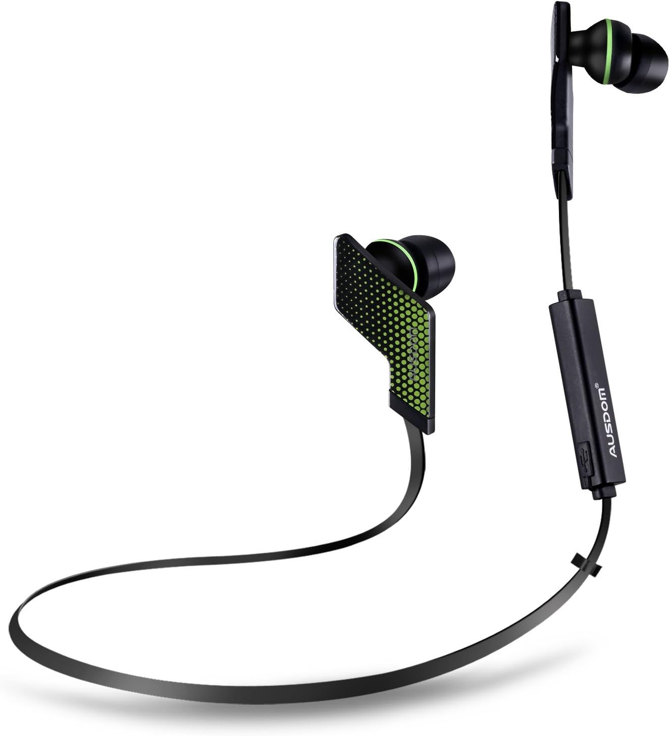 Ausdom Bluetooth Headphones Wireless Earphones Sport Running Gym In-Ear Earbuds Comfortable Headset with Microphone for SmartPhones