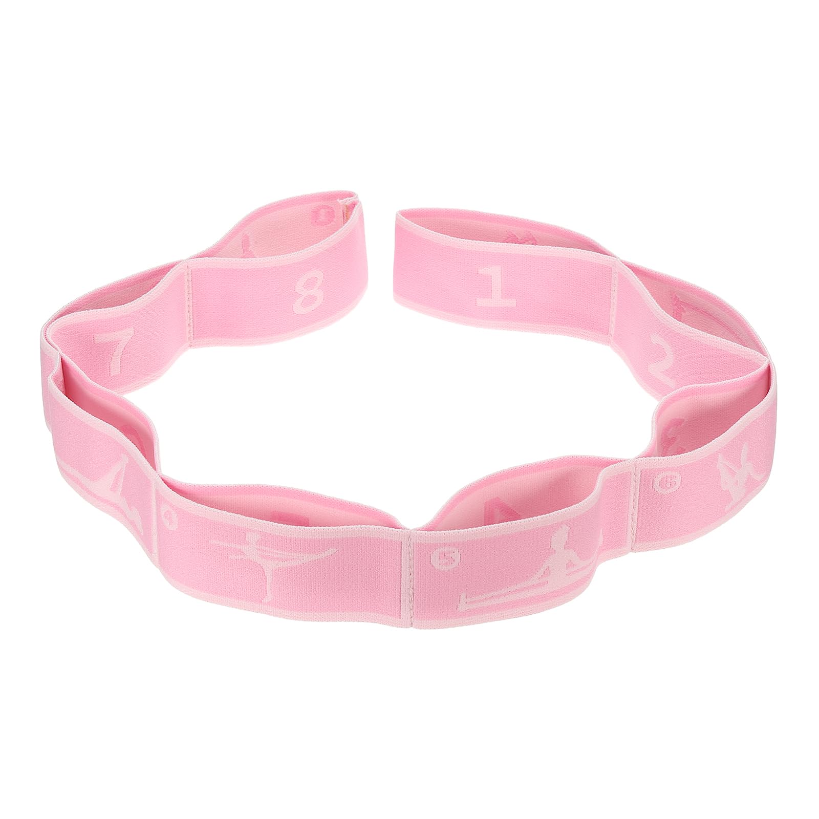 PATIKIL Exercise Bands, 33.5 Inch Yoga Stretching Strap Latin Elastic Bands for Physical Dance Stretch Pilates Resistance Bands for Working Out, Pink