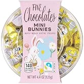 Milk Chocolate Bunny Rabbit Mini Figures &ndash; Individually Wrapped Cream Center Easter Candy, Gluten-Free Spring Party Favors, Basket Stuffers, Egg Hunt Prizes, Holiday Gift Treats, 4.4oz Choceur Tub