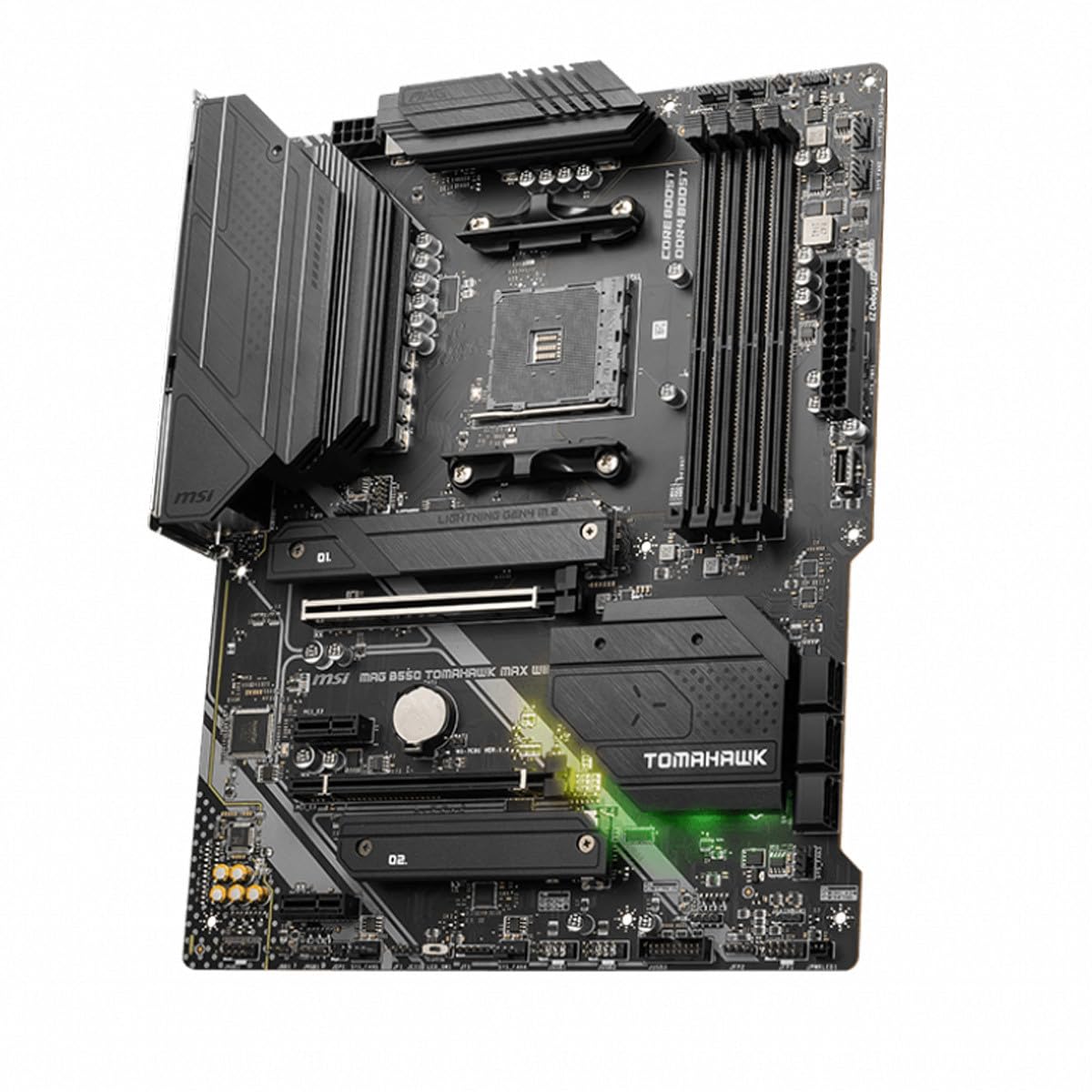 MSI MAG B550 Tomahawk MAX WiFi Gaming Motherboard (AMD Ryzen 5000 Series, AM4, DDR4, PCIe 4.0, SATA 6Gb/s, M.2, USB 3.2 Gen 2, HDMI/DP, Wi-Fi 6E, Bluetooth 5.2, 2.5Gbps LAN, ATX)