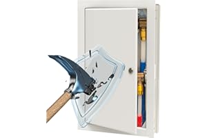 FIXOASIS 【Thickness of 0.17in】 14x29 Metal Access Panel for Drywall Made Heavy-Duty Steel,3min Install,5-Year Warrnaty,Key Latch Lock,Thickened & Hardened Solve Shake and Brittle Problem.for Drywall,Bathroom
