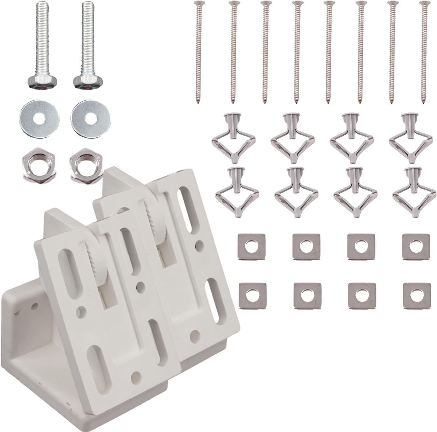 Sloping Roof Adaptor For Sliding Door Wardrobes, Dressing Rooms, Bookshelves Fixing Kit For Sloping Roof Fixing Kit Set of 2 Angles Adjustable from 30° to 90° Made of Durable PVC (2)