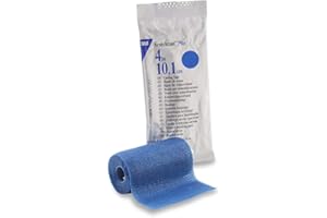 Scotchcast Plus Cast Tape 4 Inch X 12 Foot Fiberglass Blue, 82004B - ONE ROLL