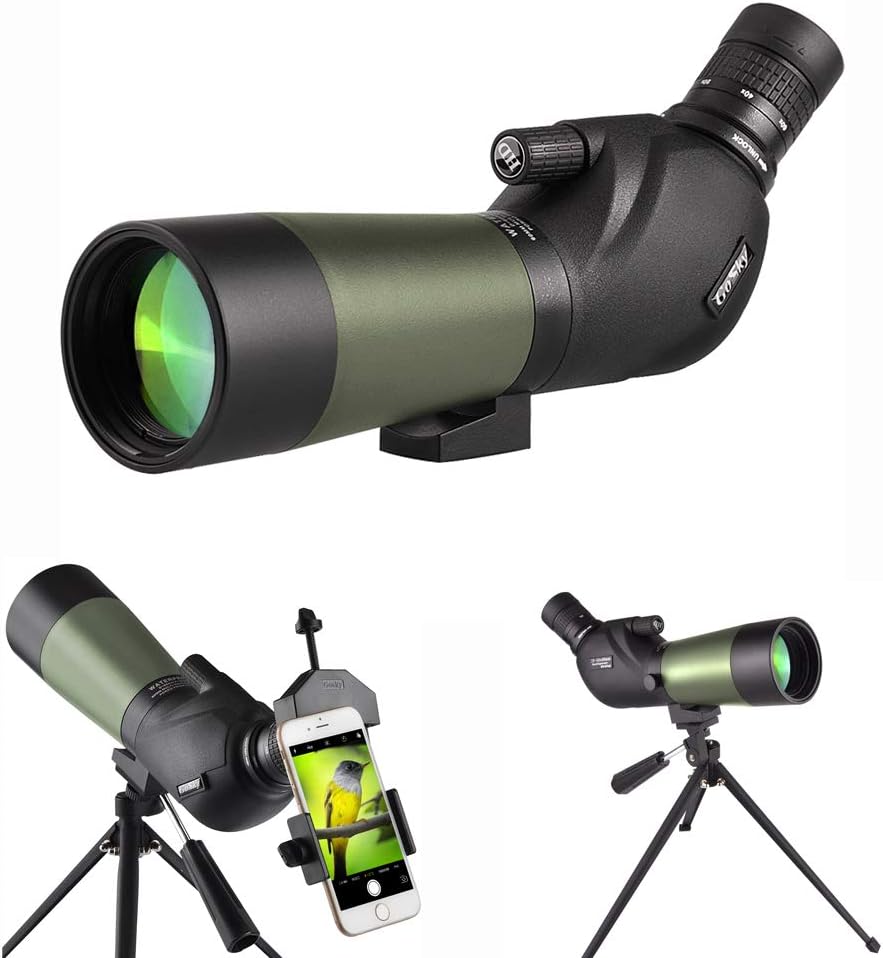 Gosky Spotting Scope 2060x60 Scope with Smartphone Mount BAK4 45