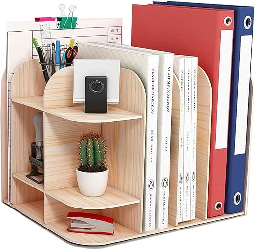 Amazon Com Lfy Wooden Desk Organiser Detachable Desk Tidy Storage Boxes Multi Functional Business Office Home Supplies Color Natural Home Kitchen