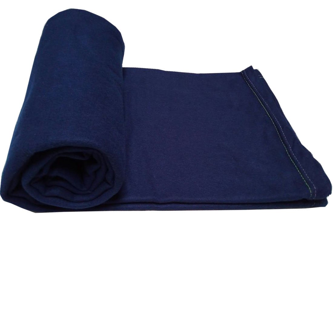 Buy New Era Collections Plain Crush Single Fleece Blanket Navy Blue