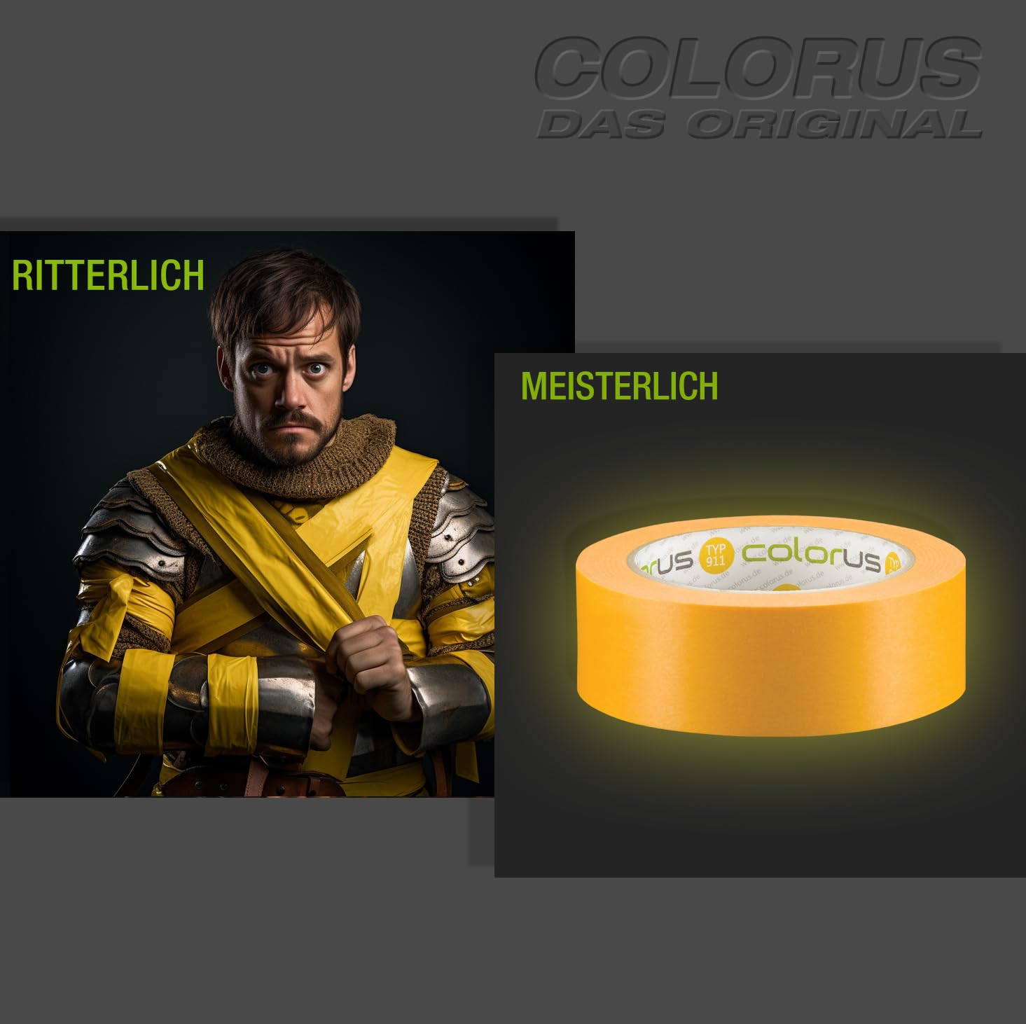 Colorus 3 x Profi Maler-Goldband Soft Tape | Maler Abklebeband 50 mm x 50 m UV beständig | Klebeband für gestochen scharfe Farbkante | Lackierband Lackier-Klebeband Lack-Abdeckband 10