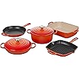 7 Piece Signature Set - Flame (4.5 qt. RDO, 2.25 qt. Braiser, 10.25" Skillet, 10.25" Square Skillet Grill & 5.25 qt. Rect. Roaster)