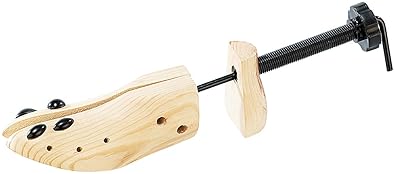 infactory Schuhspanner: Schraub-Schuhdehner aus Echt-Holz für Herren-Schuhe (Schuhspanner aus Holz)