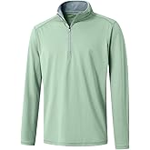 Quarter Zip Pullover Men Performance Dry Fit Stripe Mock Neck Midlayer Golf 1/4 Zip Pullover Mens Sweatshirt