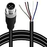 M12 5 Pins Male Connector Cable, Waterproof IP67