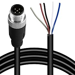 M12 5 Pins Male Connector Cable, Waterproof IP67