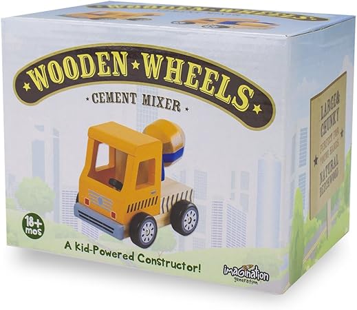 wooden cement mixer toy