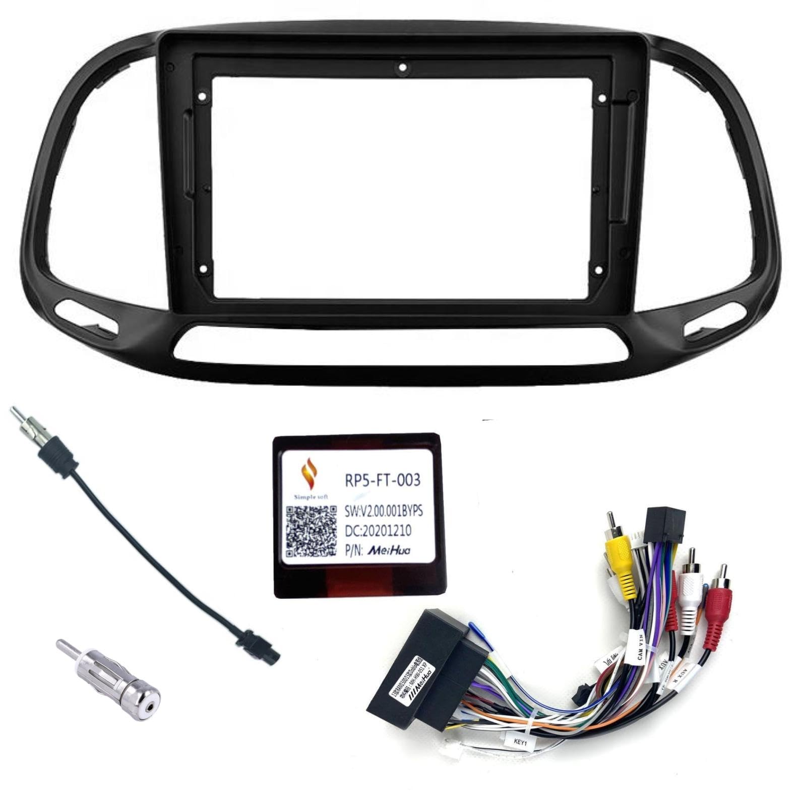 Sound-way - 9" inch dash car stereo facia radio adapter compatible with Fiat Doblo 2015-2020 - KA22-636