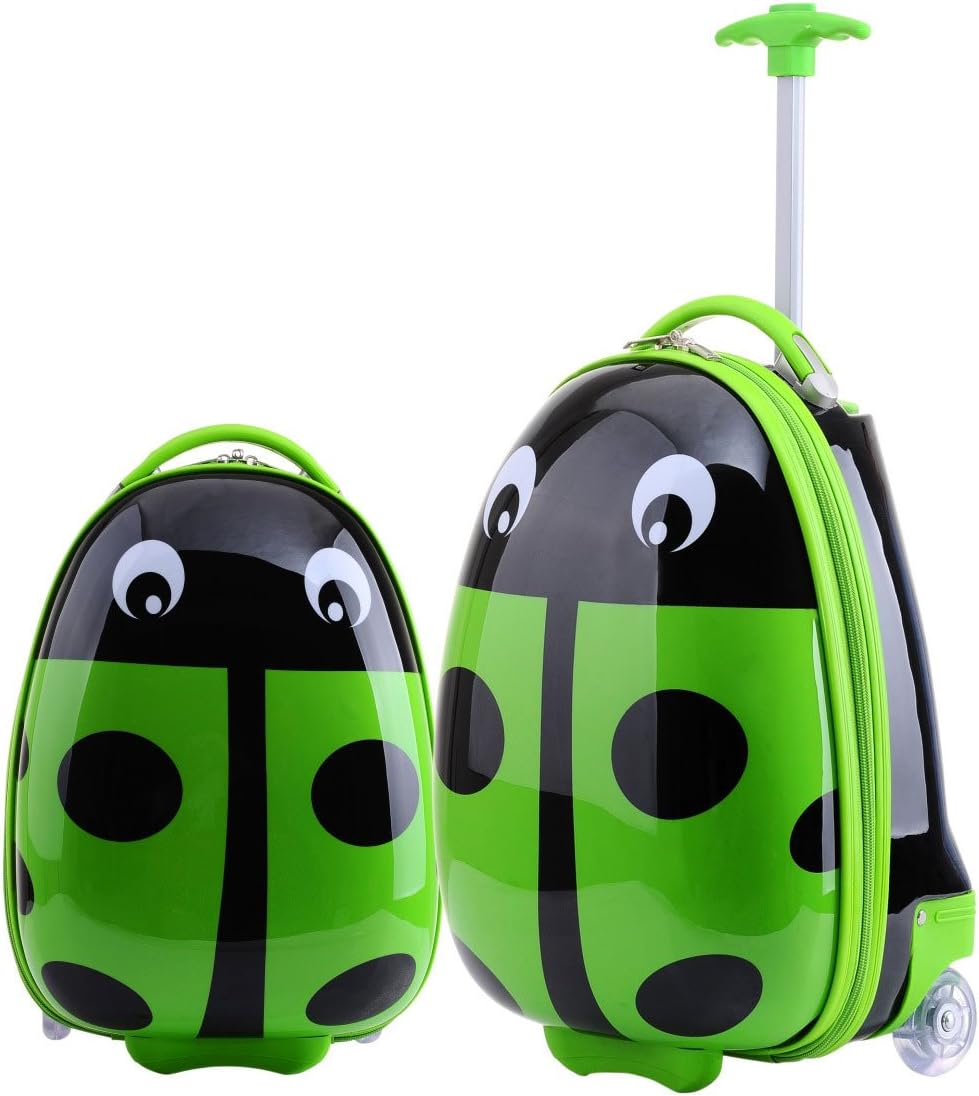 Amazon Co Jp バグズキャリー てんとう虫柄グリーン かわいいてんとう虫のキャリーケース ホーム キッチン