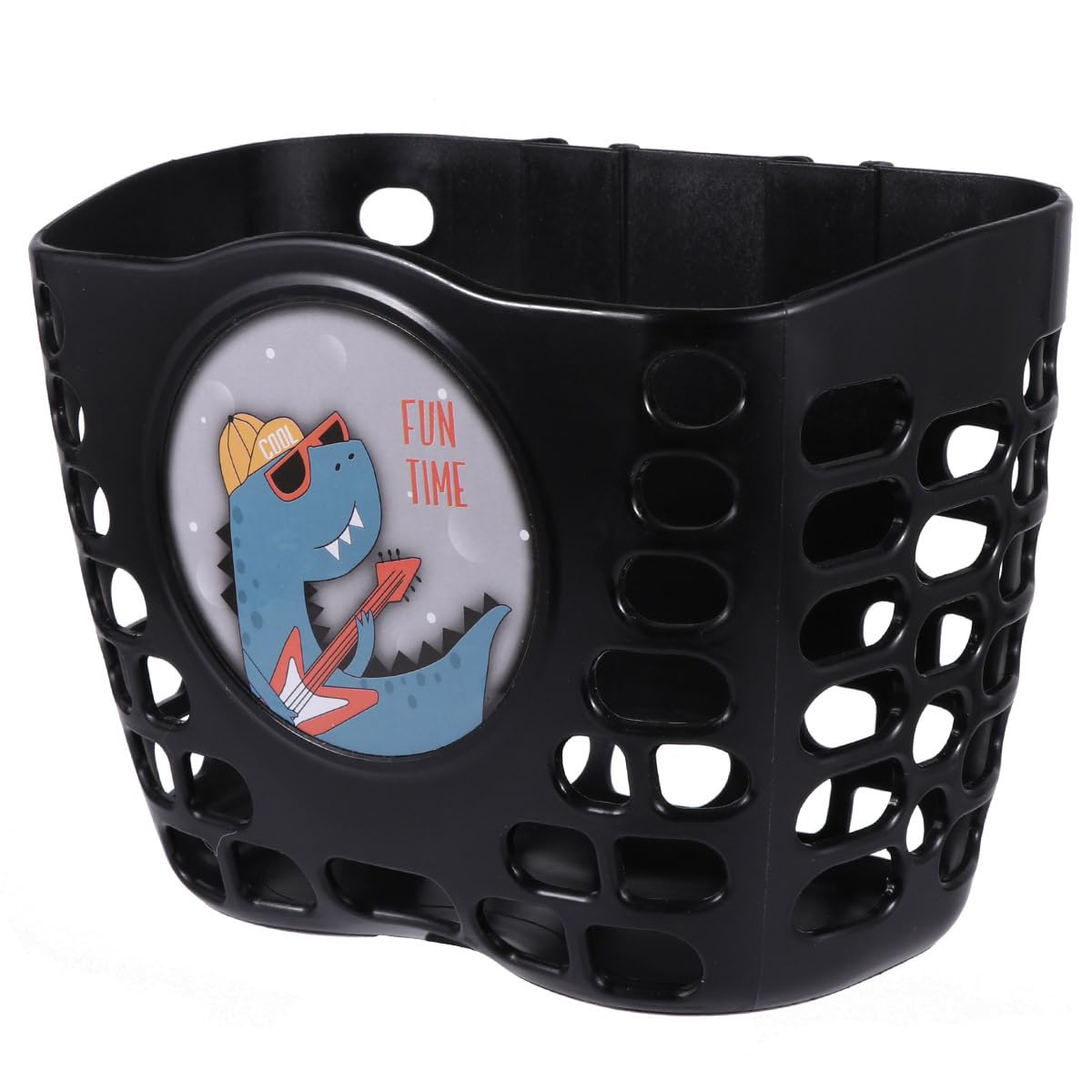 NUOBESTY Thickened Black Scooter Basket for Kids, Plastic Front Storage Basket, Easy Installation for Scooters and Bikes