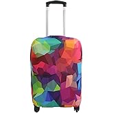 Explore Land Travel Luggage Cover Suitcase Protector Fits 27-30 Inch Case (Geometry, L)