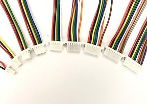 JST-SH Micro 1.0mm 2 3 4 5 6 7 8 9 10 Pin Mini Female Connector 100mm Wire Cable for PCB Board x 45 pcs