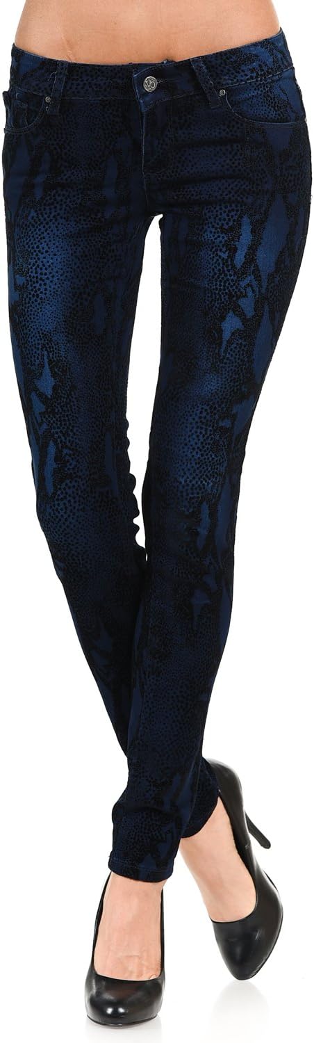 VIRGIN ONLY Women's Skinny Pants with Velvet Flocking