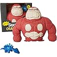 YANZHE Novelty Red Monkey Toy, Squeeze Gorilla Toy, Stretchy and Squishy Monkey Toy ,Animal Figure Toys for Kids and Adults （Material Upgrade）