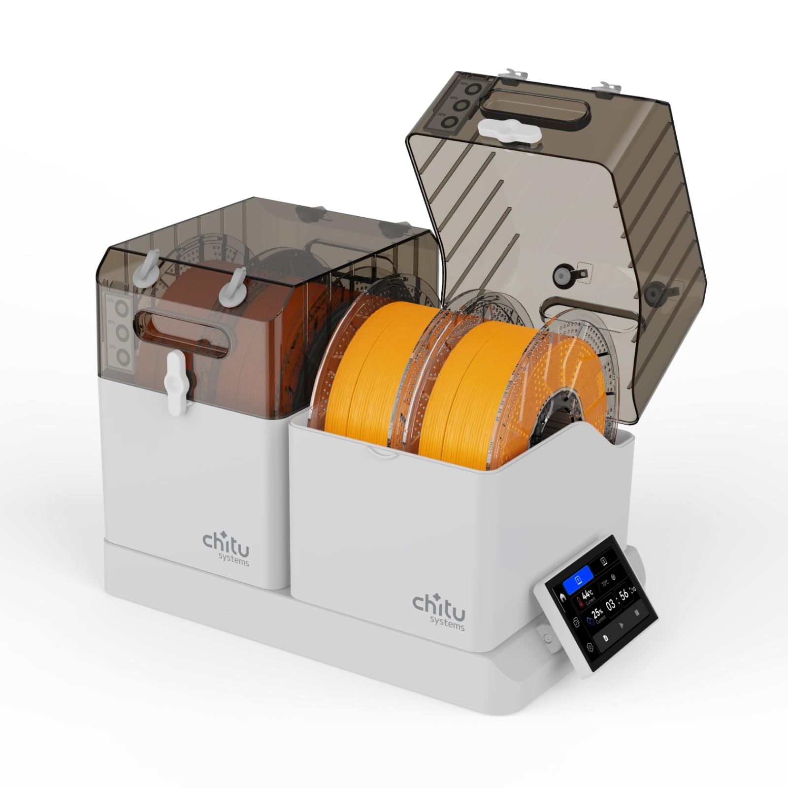Photo 1 of Chitu Systems FilaPartner E1 Filament Dryer Box 4 Spools, 3D Printer Filament Dehydrator with 2 Removable Chambers, Independently Controlled for PLA, ABS, TPU, PETG Drying, Compatible with AMS Lite
