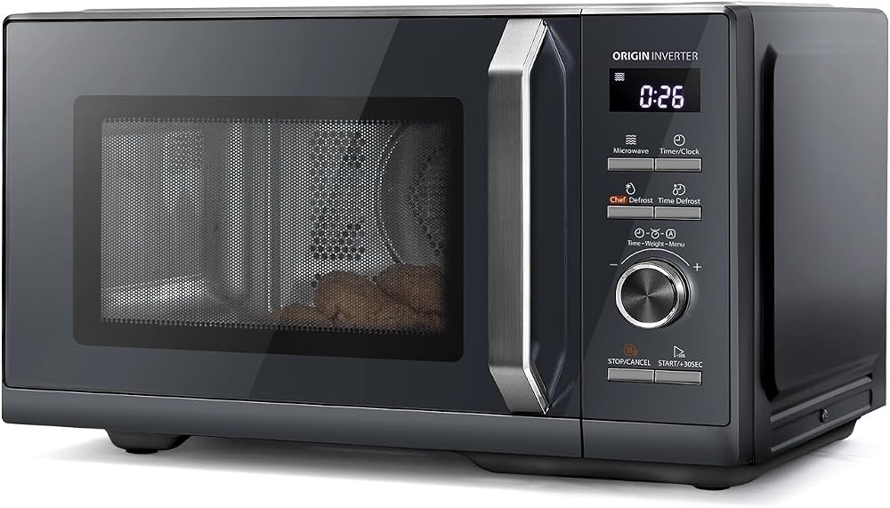 Toshiba 25L 900W Microwave Oven - Morandi Grey, Inverter, Chef Defrost