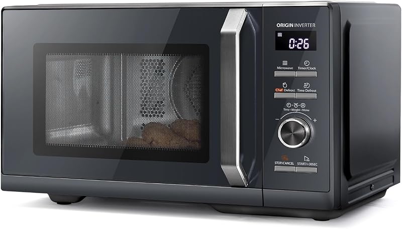 Toshiba 25L 900W Microwave Oven - Morandi Grey, Inverter, Chef Defrost