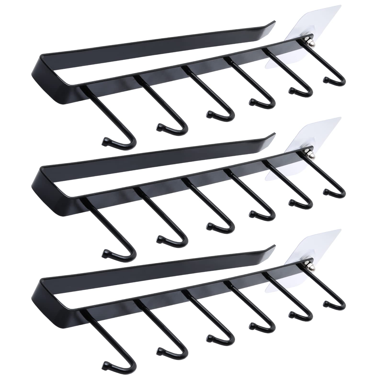 MAIXINNEW 3 Pcs Small Cup Hooks Under Shelf, Coffee Cups Hanger Under Cupboard, Under Shelf Organiser Hanging for Mugs, Cups Kitchen Utensils