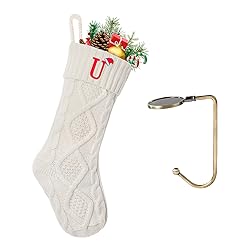 VRFASHION Christmas Stockings with Initials, Letter