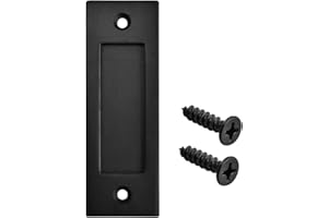Fpz-bd Running Black 6 inch Sliding Barn Door Finger Pull Set | Heavy Duty Modern Simple Invisible Handle| with Flat Bottom Easy to Install