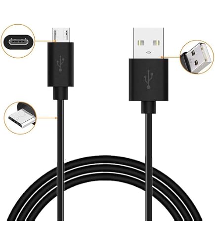 5ft Micro-USB Cable For Consumer Cellular ZTE Avid 579 & ZTE Quest 5 Z3351s – Black