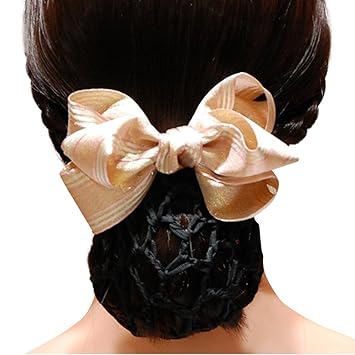 Amazon Com Shungfun Women Bowknot Snood Net Barrette Hair Clip