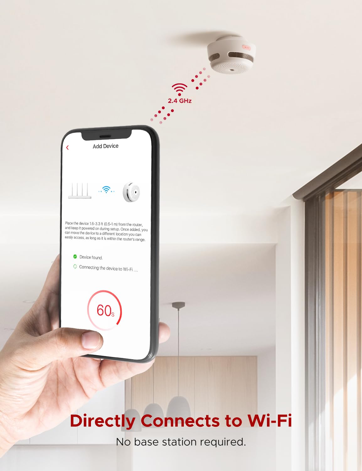 X-Sense Smart Smoke Detector Fire Alarm with Replaceable Battery, Wi-Fi Smoke Detector, Real-Time App Notifications, XS01-WX, 1-Pack