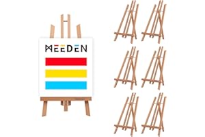 MEEDEN 6 Pack 20 Inch Art Beech Wooden Tabletop Easel for Sign Painting - Small Canvas Stand for Kids Adults