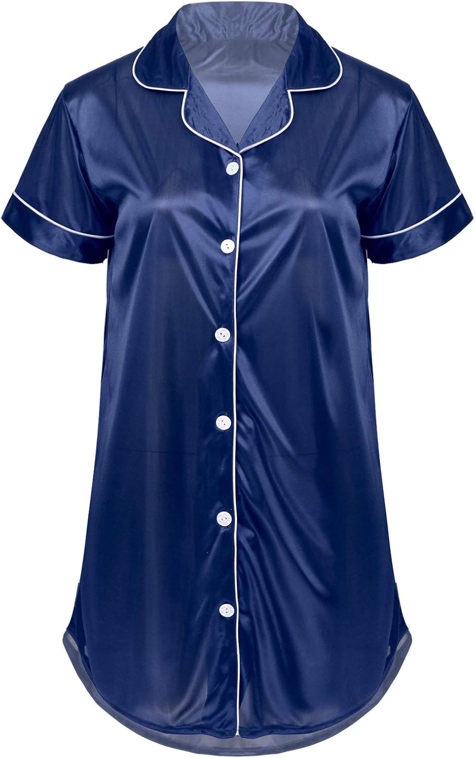 CHICTRY Womens Sleep Shirt Boyfriend Sleep Shirt Dress Button Down