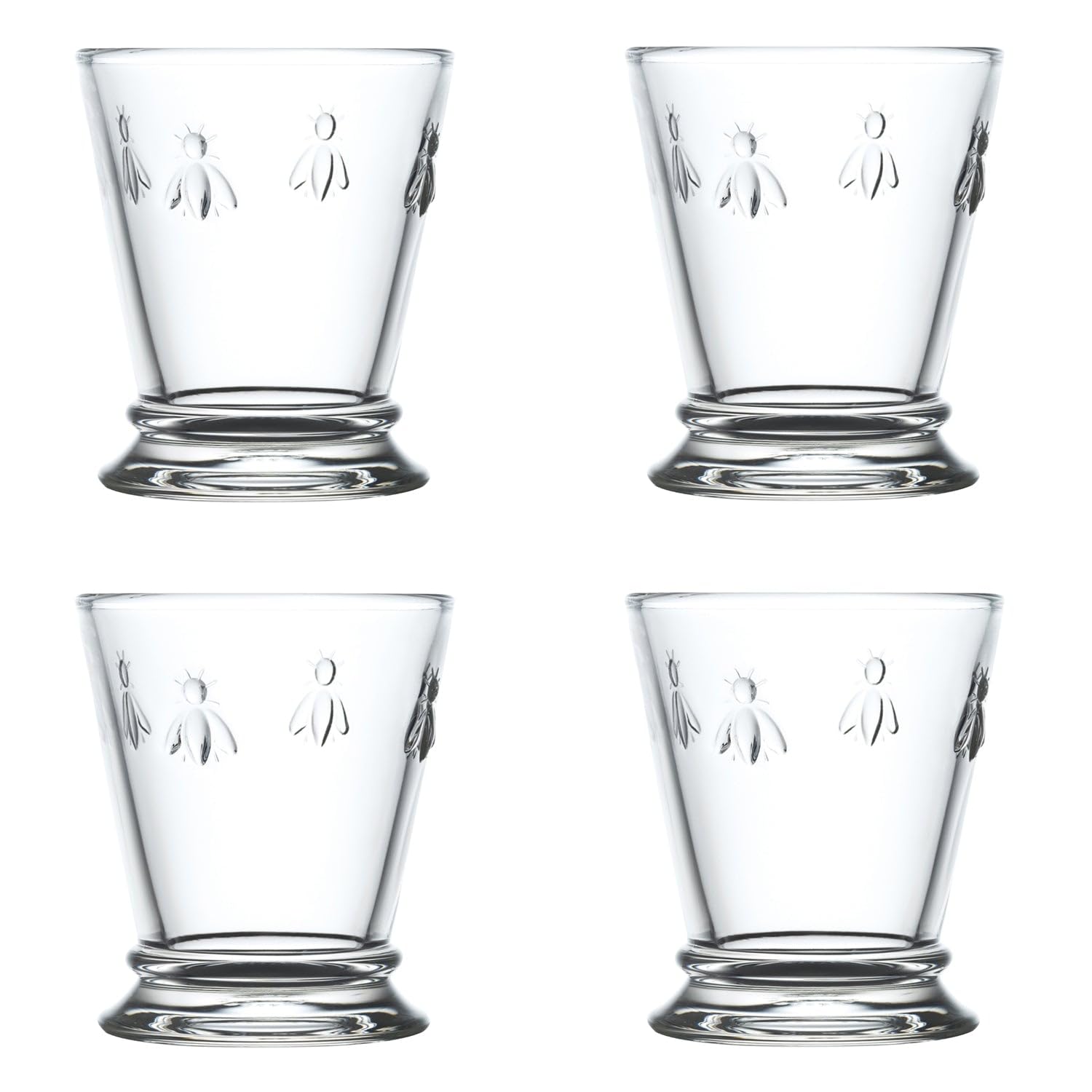La Rochère - Set of 4 Water Glasses - Bee - Origin France Guarantee