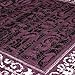 United Weavers Dallas Baroness Area Floor Rug - Plum, 5x8, Modern Indoor Area Rug with Bordered Pattern, Jute Backing