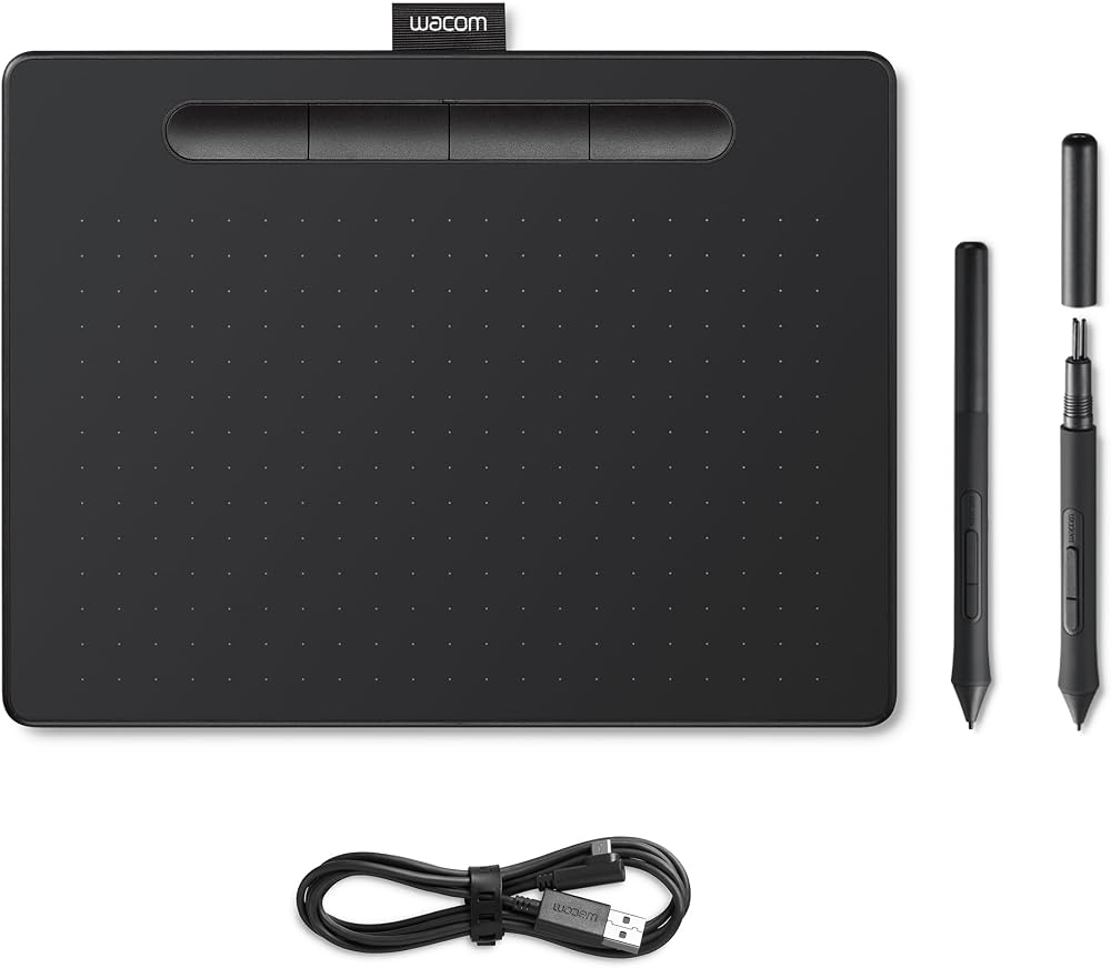 Wacom Intuos Medium Drawing Tablet Black with Pen 4096 Pressure Levels