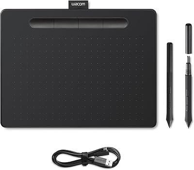 Wacom Intuos Medium Drawing Tablet Black with Pen 4096 Pressure Levels