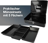 Westcott Lockable Cash Box Large 30 cm Black with 2 Keys | Steel view 2