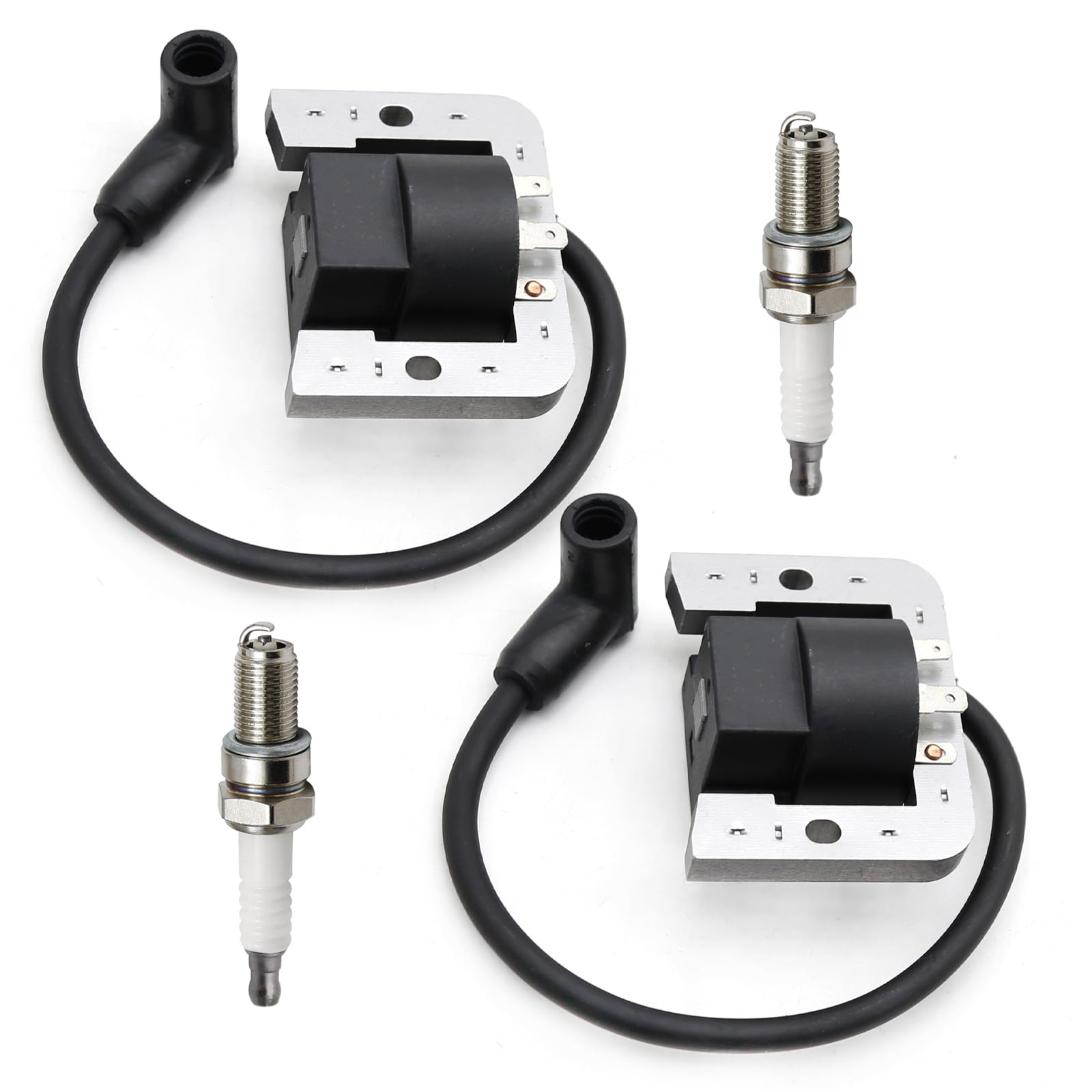 Photo 1 of UOIENRT 2 Pack Ignition Coil with 2 pcs Spark Plugs Replacement for Kohler CH22 CH25 CH740 CH750 CV25 Replace 24 584 15-S 24 584 11 24 584 11-S